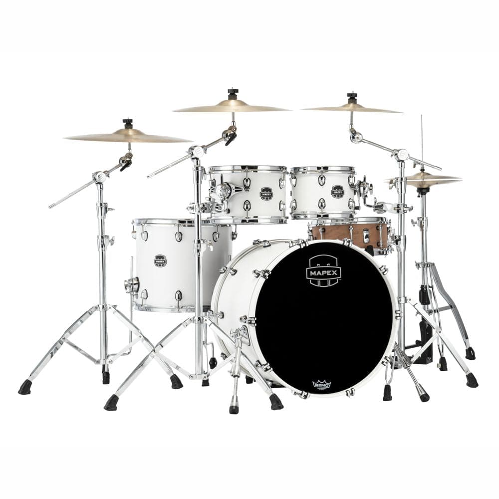 Mapex Saturn Rock 4pc Drum Set Without Snare - Satin White