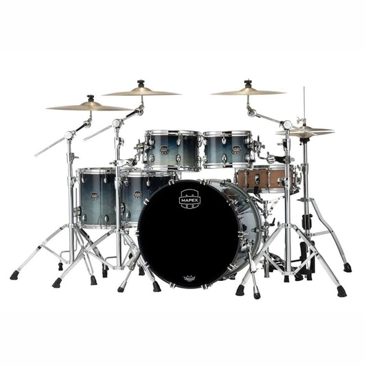 Mapex Saturn Studioease 5pc Drum Set Without Snare - Teal Blue Fade