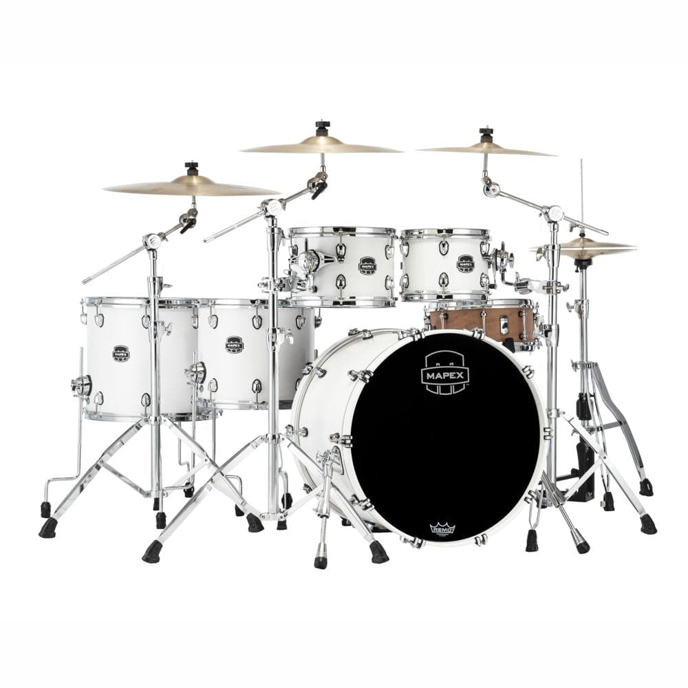 Mapex Saturn Studioease 5pc Drum Set Without Snare - Satin White