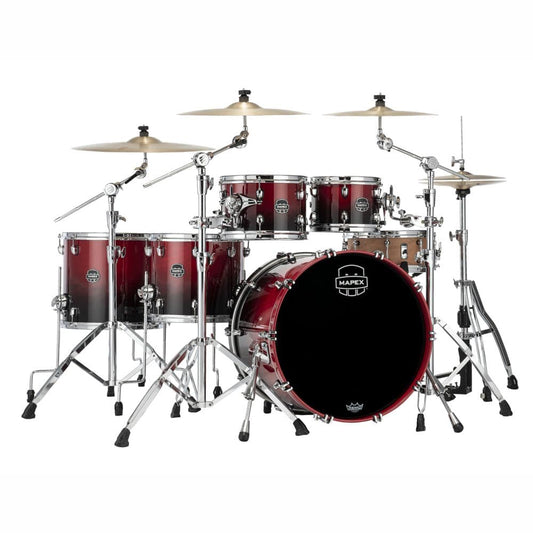 Mapex Saturn Studioease 5 Piece Drum Set Without Snare - Scarlet Fade
