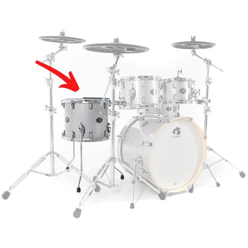 GEWA E-Floor Tom Pad 14x12 Silver Sparkle