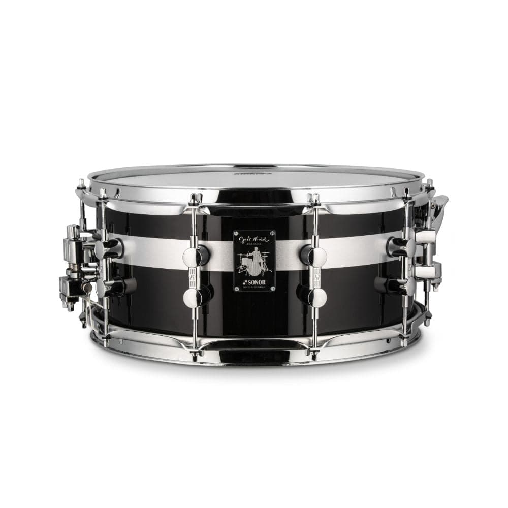 Sonor Jost Nickel Signature Beech Snare Drum 14x6.25 - Gloss Black w/Silver Stripe