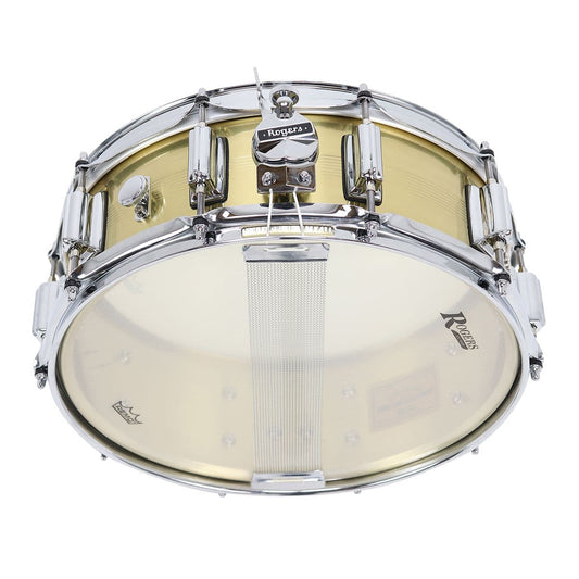 Rogers SuperTen 7 Line Natural Brass Shell Snare Drum 14x5