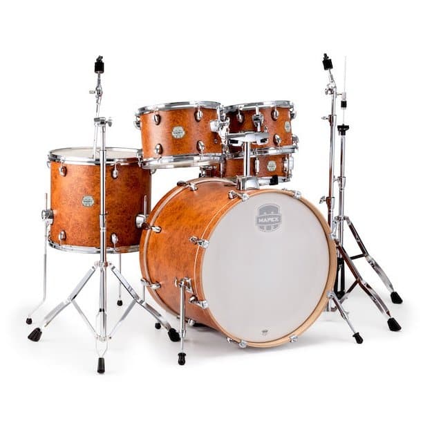 Mapex Storm Rock 5 Piece Drum Set Camphor Wood Grain Finish