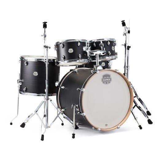 Mapex Storm Rock 5 Piece Drum Set Ebony Blue Grain Finish
