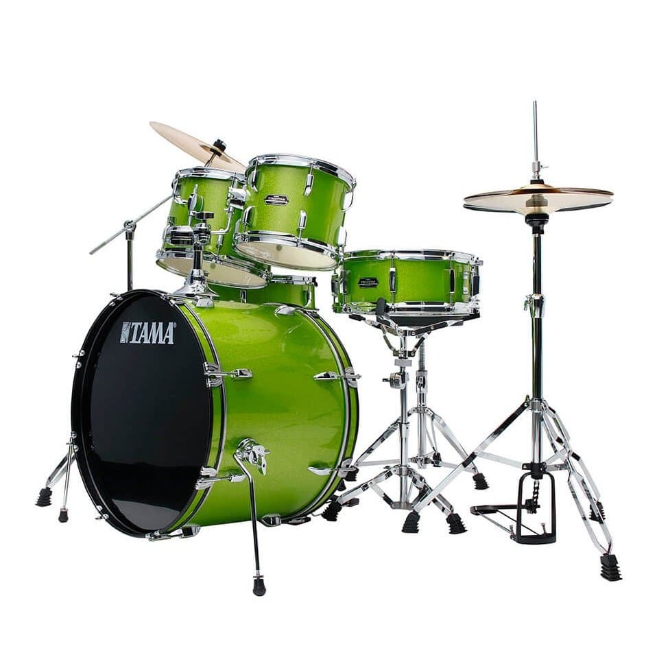 Tama Stagestar 5pc Drum Set w/22BD Lime Green Sparkle