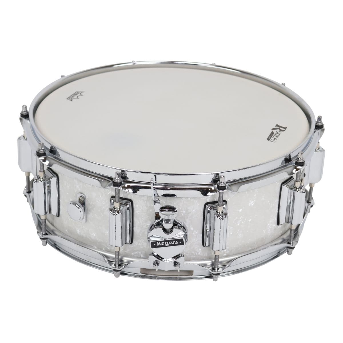 Rogers SuperTen Wood Shell Snare Drum 14x5 White Marine Pearl