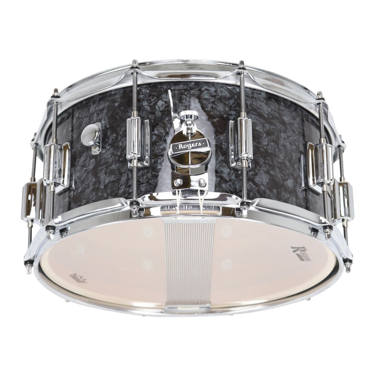 Rogers SuperTen Wood Shell Snare Drum 14x6.5 Black Diamond Pearl