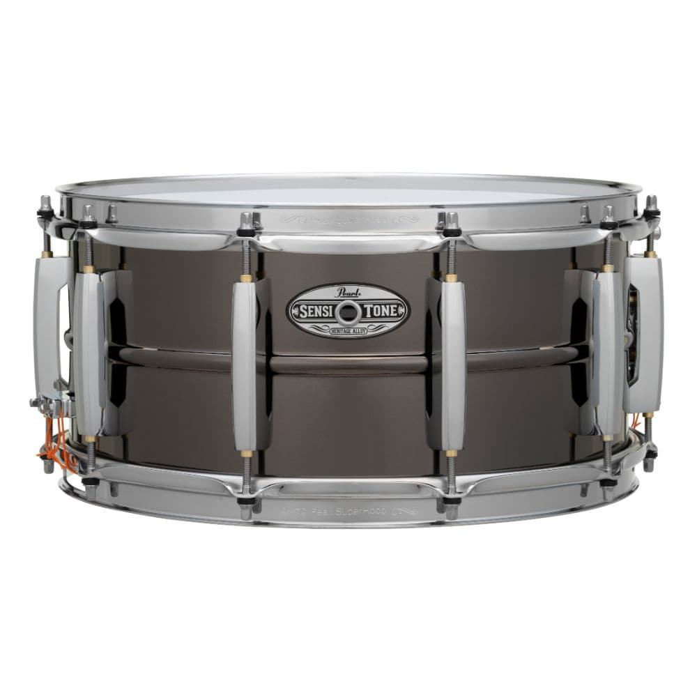 Pearl Sensitone Heritage Alloy Snare Drum - 14x6.5 - Black Nickel Over Brass