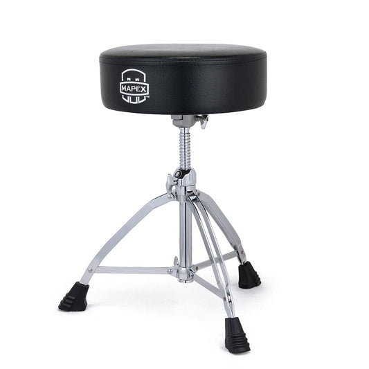 Mapex T850 Throne Double Braced 3-Leg Black Leather Round Top