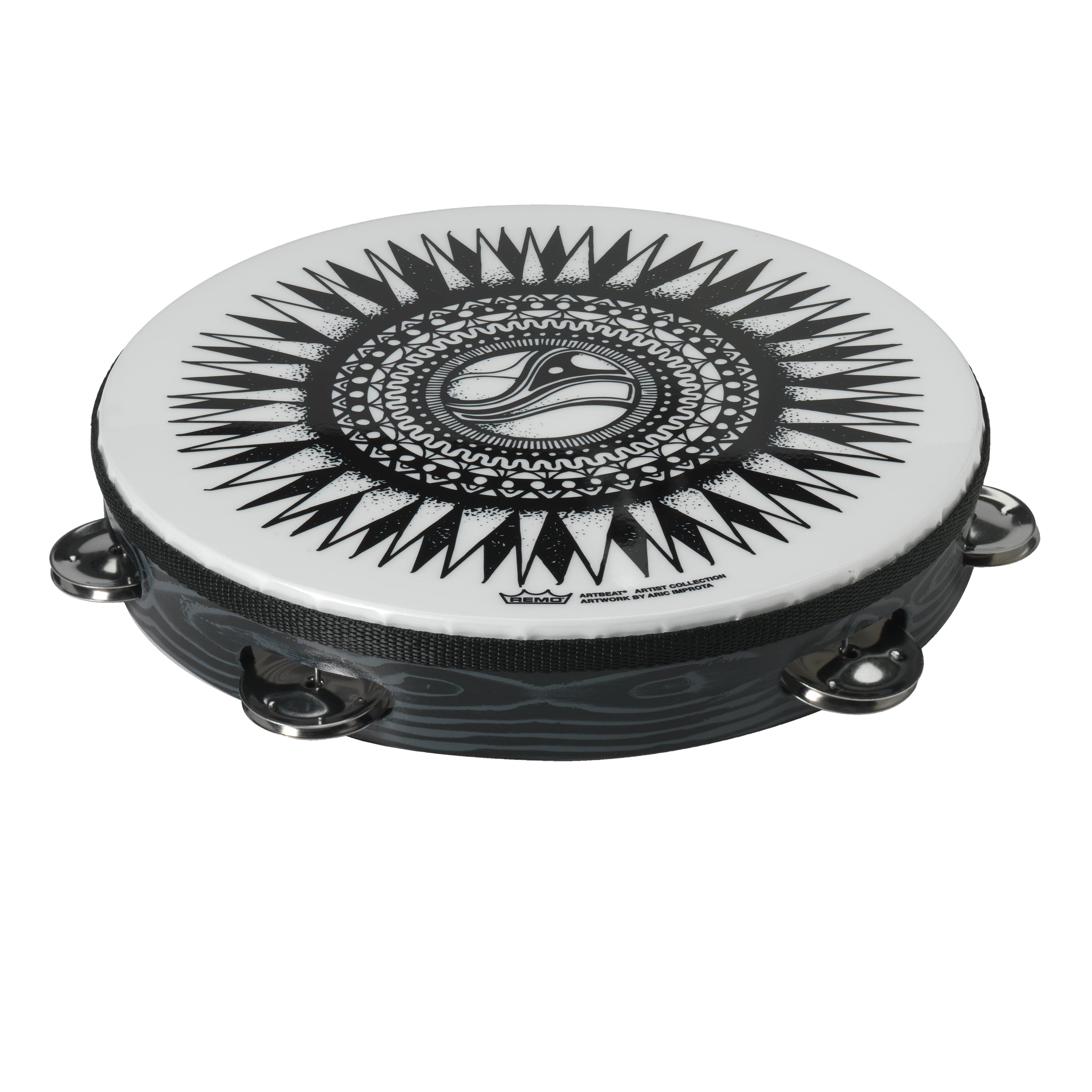 Remo ARTBEAT Artist Collection Tambourine - Aric Improta New Sun