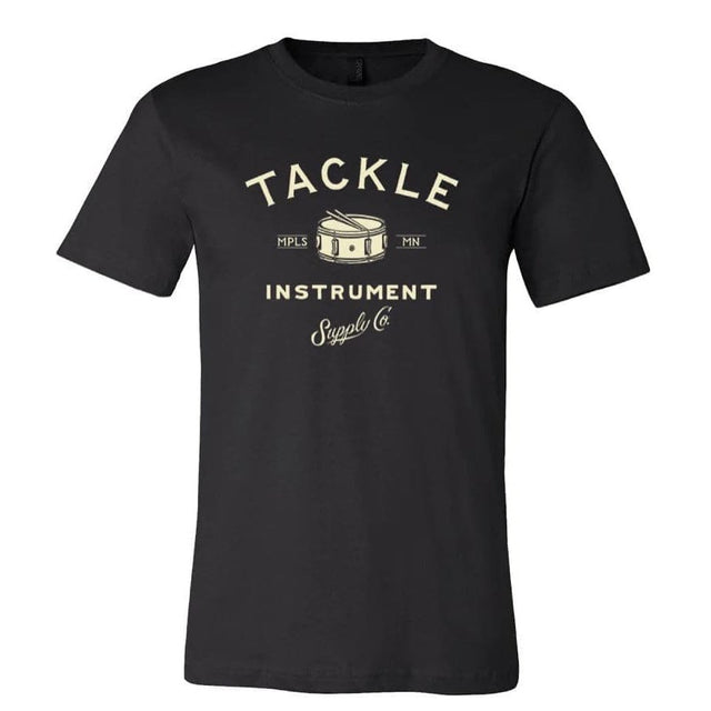 Tackle T-Shirt, Black w/Beige Lettering, Large