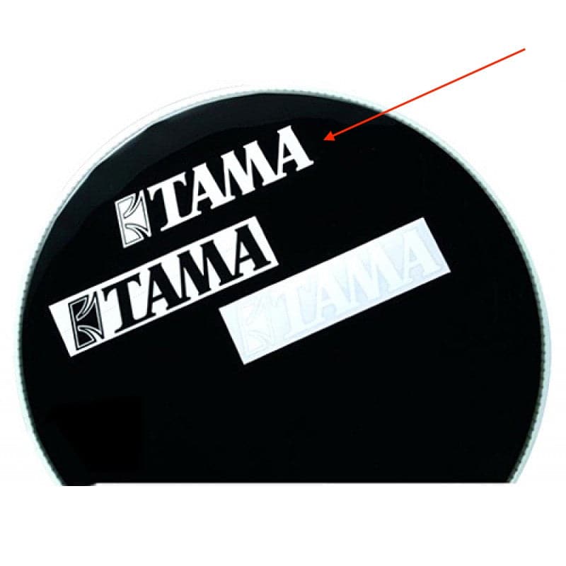 Tama TLS100WH Logo Decal Sticker White 2"x9"