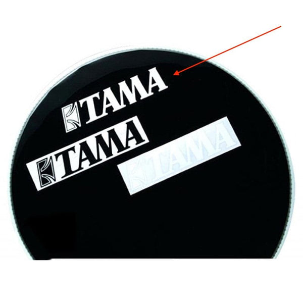 Adesivo Cromo Tama Drums 9x2 Pollici Per Grancassa – Decalcomania In Vinile