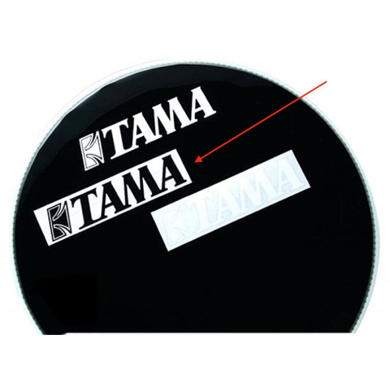Tama TLS100BK Logo Decal Sticker Black 2"x9"