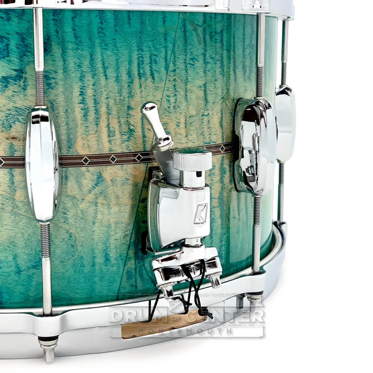 Tama Star Maple Snare Drum 14x8 Emerald Sea Curly Maple Burst w/Outer Inlay