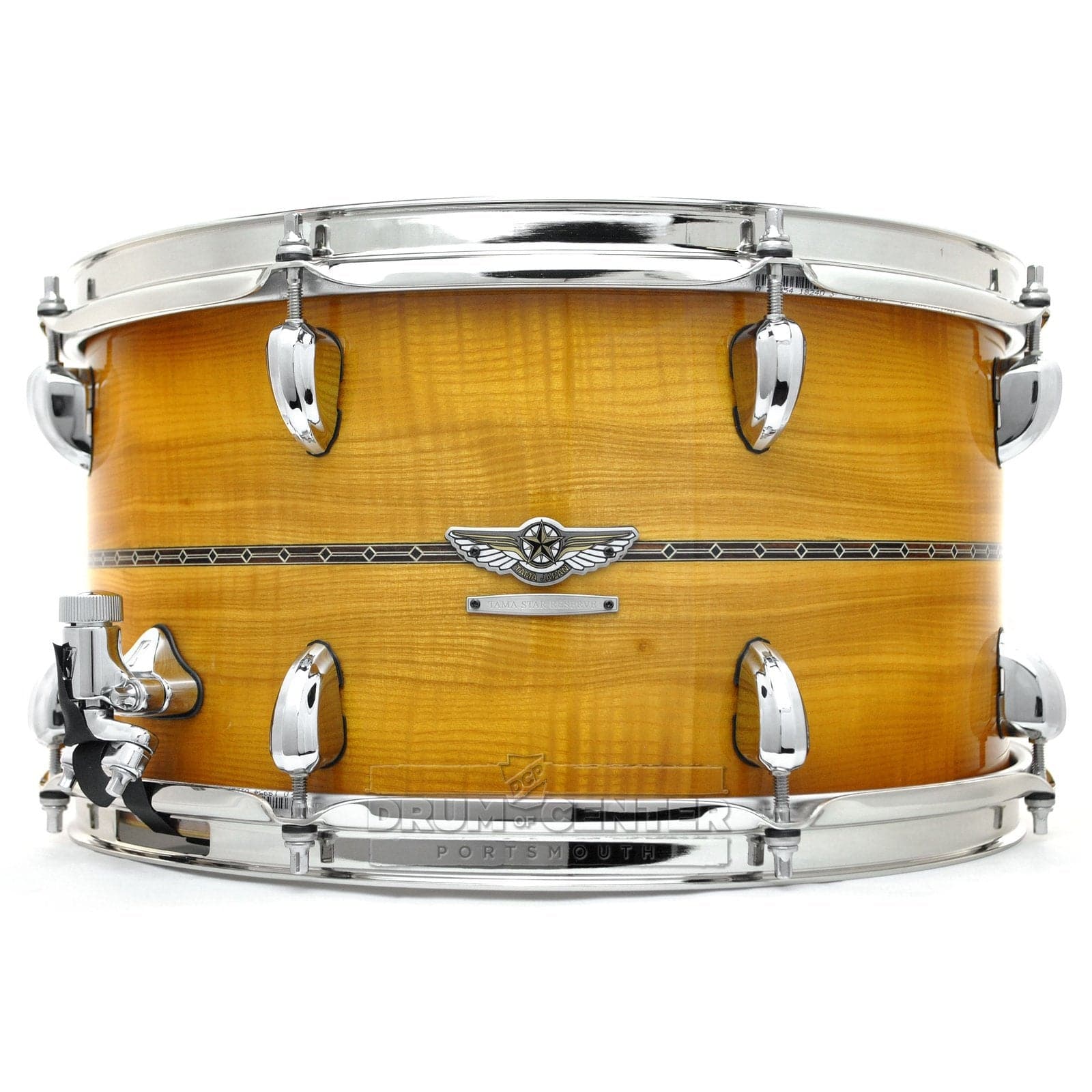 Tama Star Reserve Maple/Bubinga Snare Drum 15x8 Caramel Olive Ash Burst