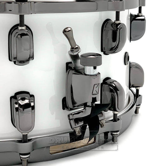 Tama Starclassic Maple Snare Drum 14x6.5 Piano White Lacquer w/Black Hardware