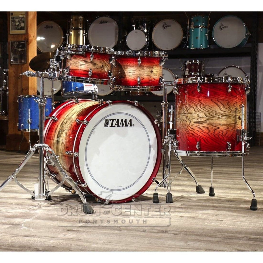 Tama TW42RZSAGJB Star Walnut 4pc Drum Set w/22bd Garnet Japanese Sen Burst