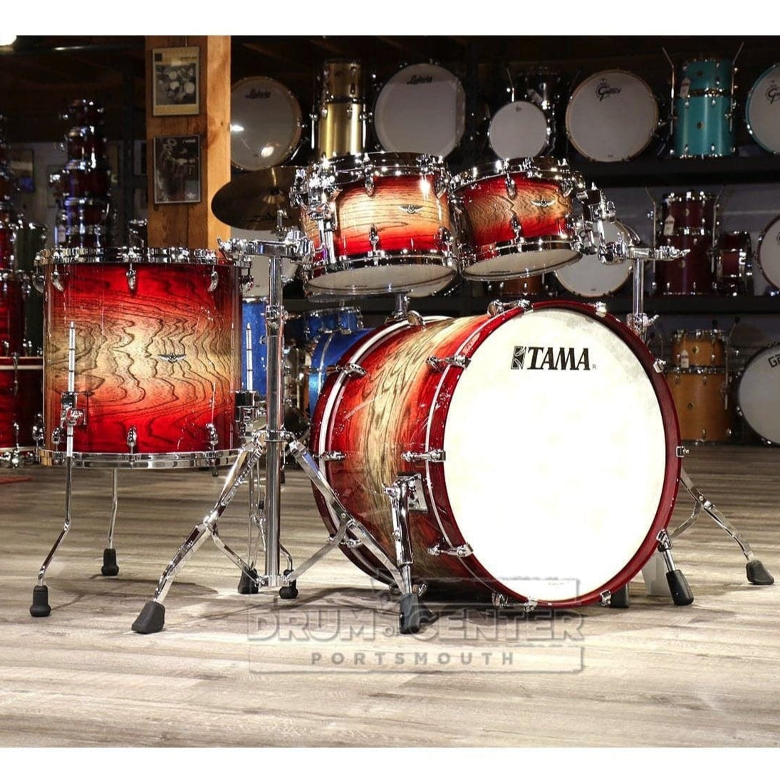 Tama TW42RZSAGJB Star Walnut 4pc Drum Set w/22bd Garnet Japanese Sen Burst
