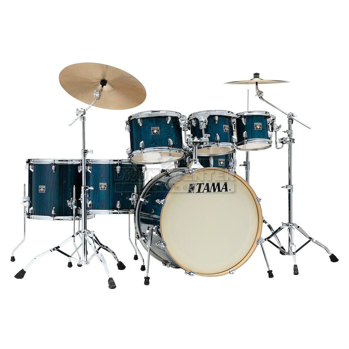 Tama Superstar Classic 7pc Drum Set w/ 22bd - Gloss Sapphire Lacebark Pine