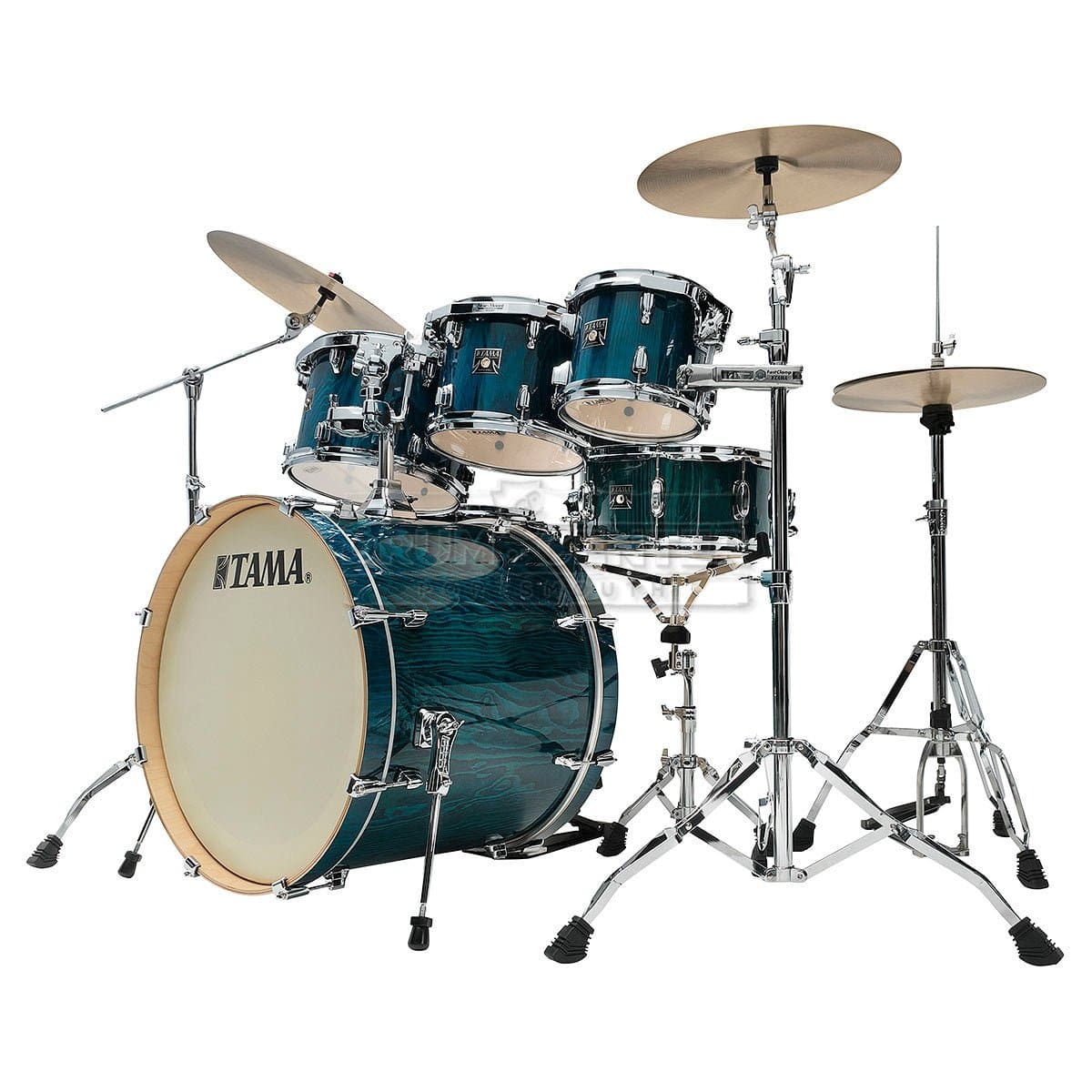 Tama Superstar Classic 7pc Drum Set w/ 22bd - Gloss Sapphire Lacebark Pine