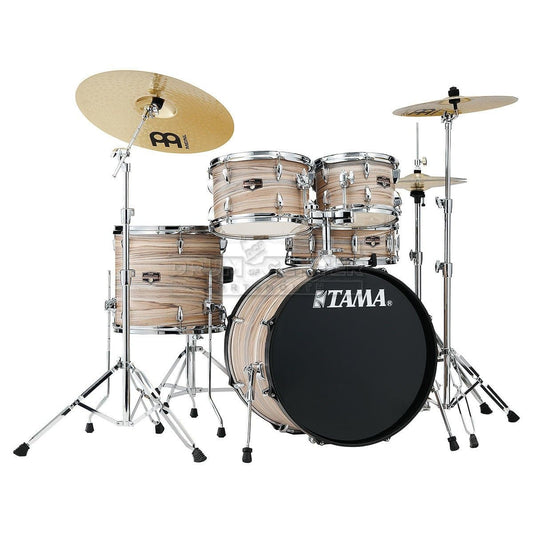 Tama Imperialstar 5pc Complete Kit w/20 BD Natural Zebrawood Wrap