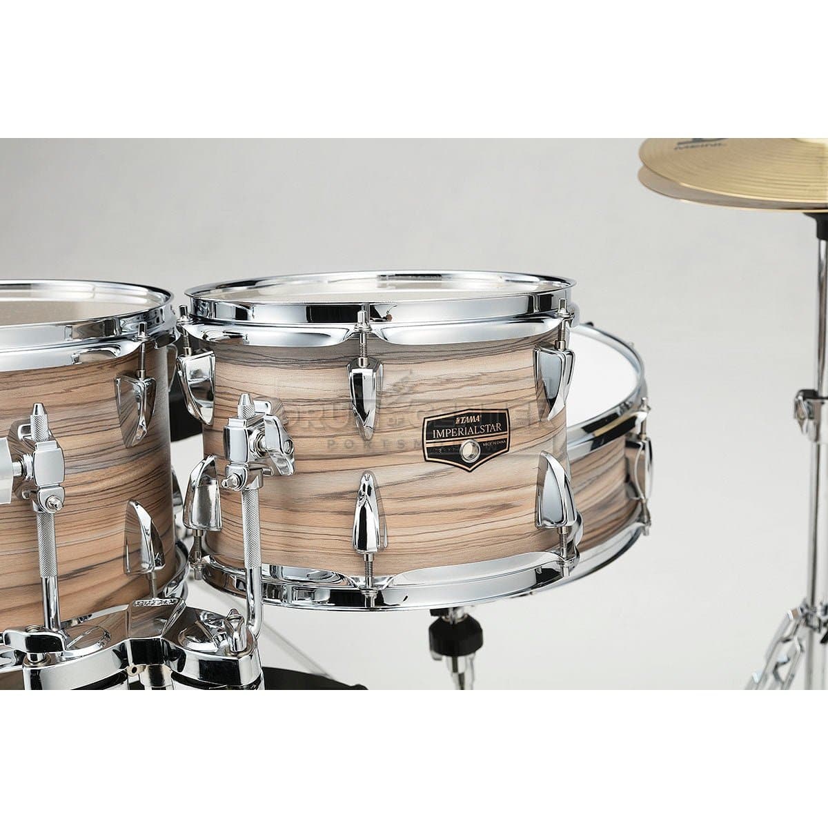 Tama Imperialstar 5pc Complete Kit With 18 Bass Drum - Natural Zebrawood Wrap
