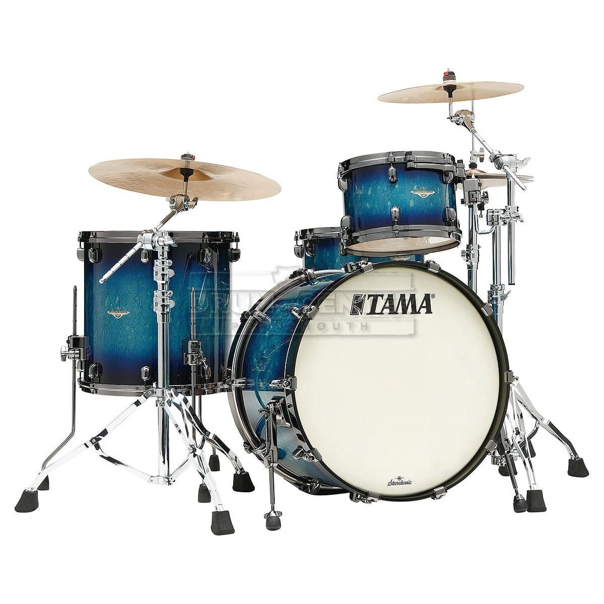 Tama Starclassic Maple 3pc Drum Set w/ 22bd, Black Nickel hw - Molten Electric Blue Burst