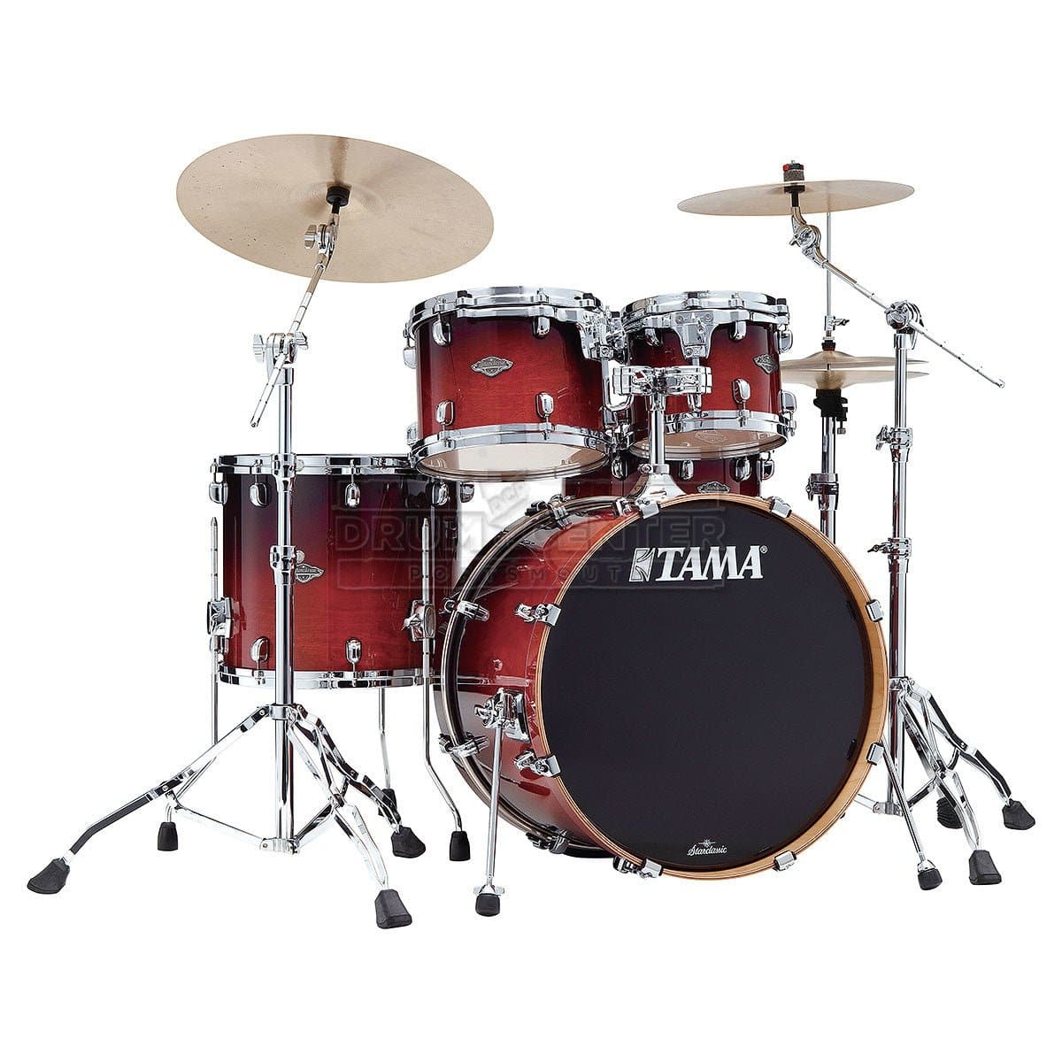 Tama Starclassic Performer 4pc Drum Set With 22 Bass Drum - Dark Cherry Fade