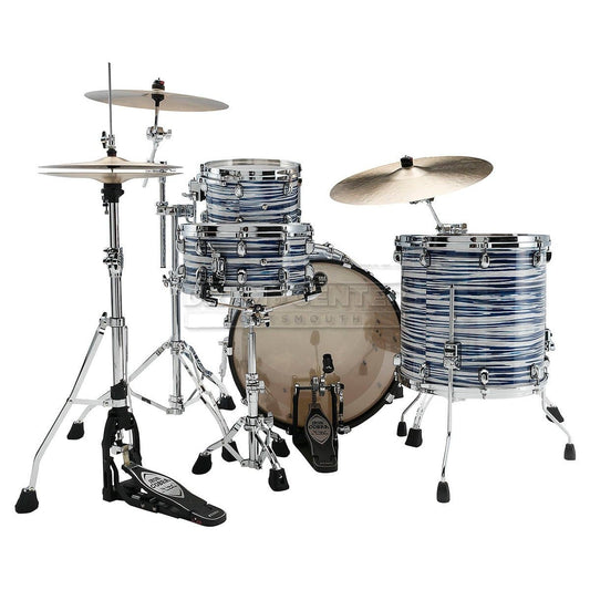 Tama Starclassic Maple 3pc Drum Set w/ 22bd, Chrome hw - Blue & White Oyster