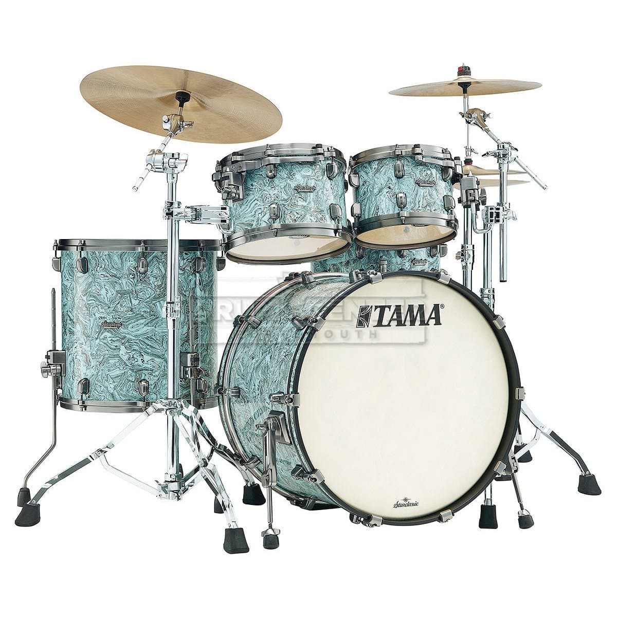 Tama Starclassic Maple 4pc Drum Set Sky Blue Swirl w/Smoked Black Hardware