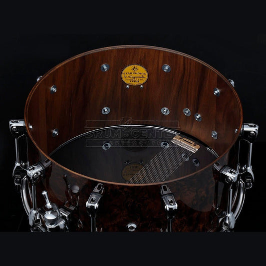 Tama Starphonic Walnut 14x7 Snare Drum - Gloss Black Walnut Burl
