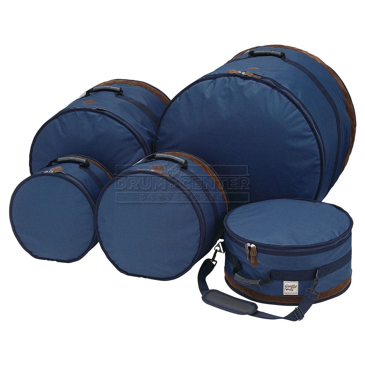 Tama Power Pad Designer Collection Drum Bag Set For 5pc Drum Kit With 22bd - Navy Blue