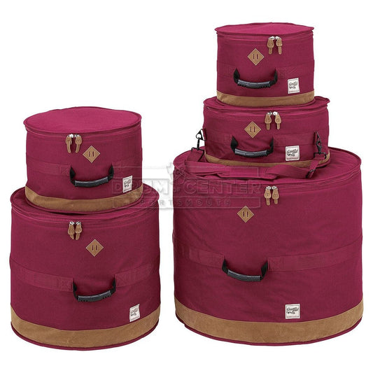 Tama Power Pad Designer Collection Drum Bag Set For 5pc Drum Kit With 22bd - Wine Red