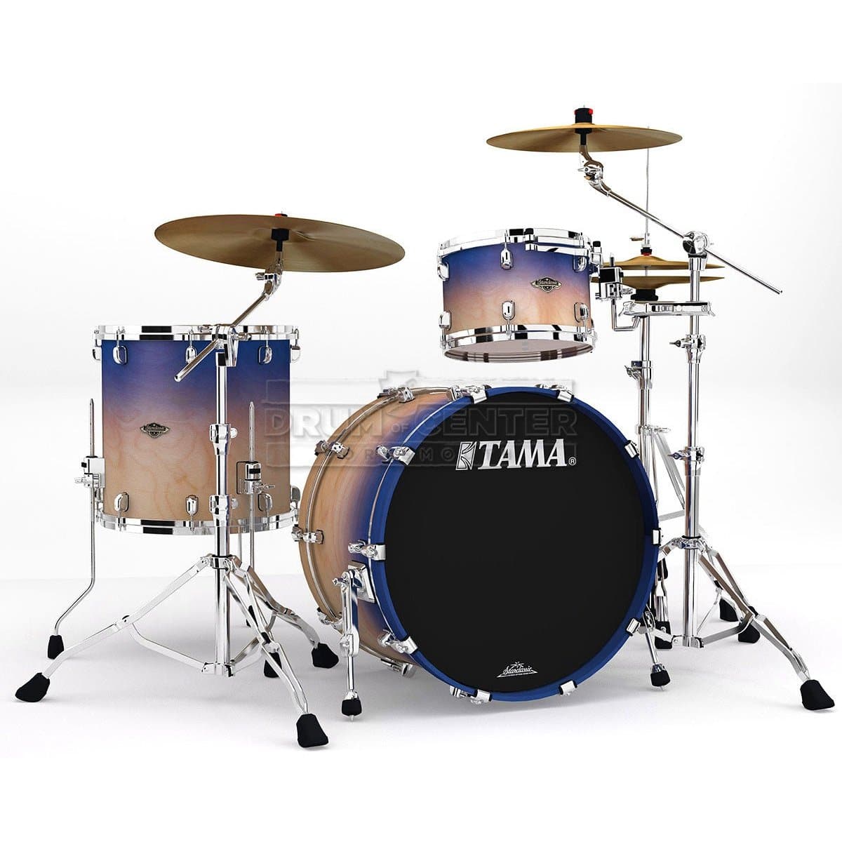 Tama Starclassic Walnut/Birch 3pc Drum Set w/ 22bd - Satin Purple Atmosphere Fade