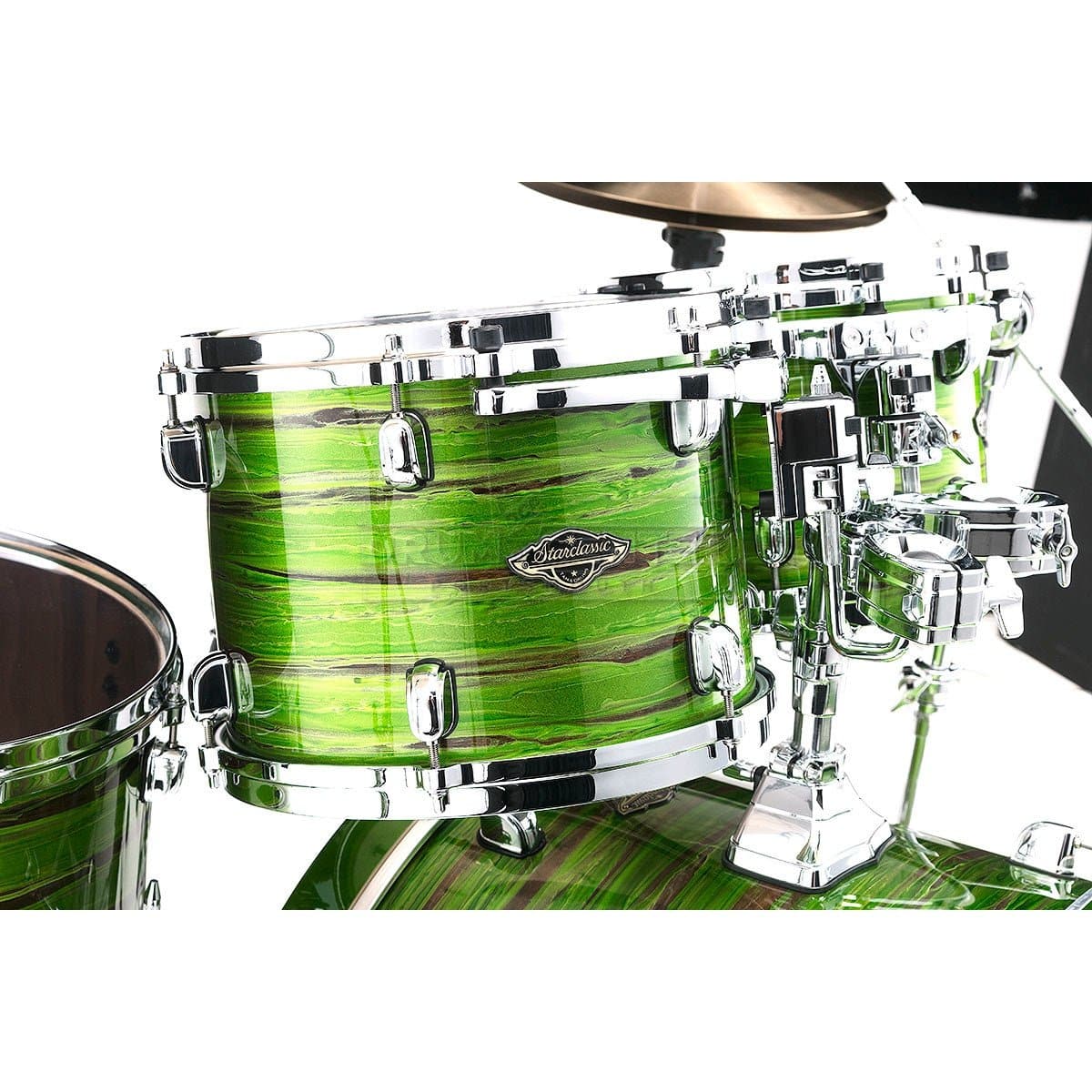 Tama Starclassic Walnut/Birch 4pc Drum Set With 22 Bass Drum - Lacquer Shamrock Oyster