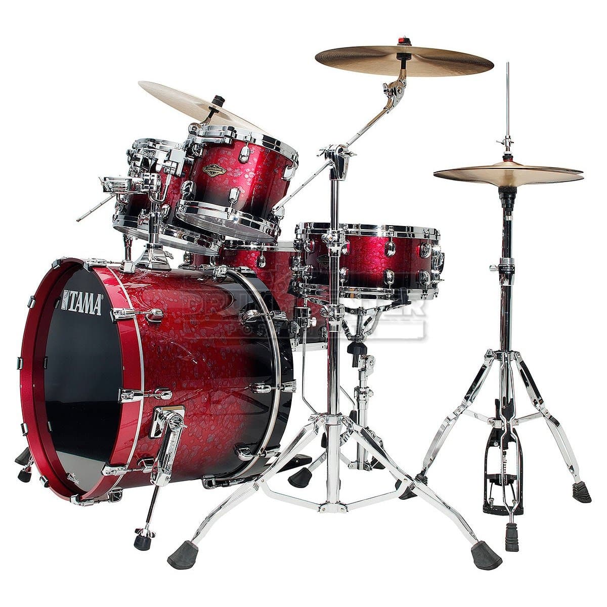 Tama Starclassic Walnut/Birch 5pc Drum Set w/22BD Molten Dark Raspberry Fade