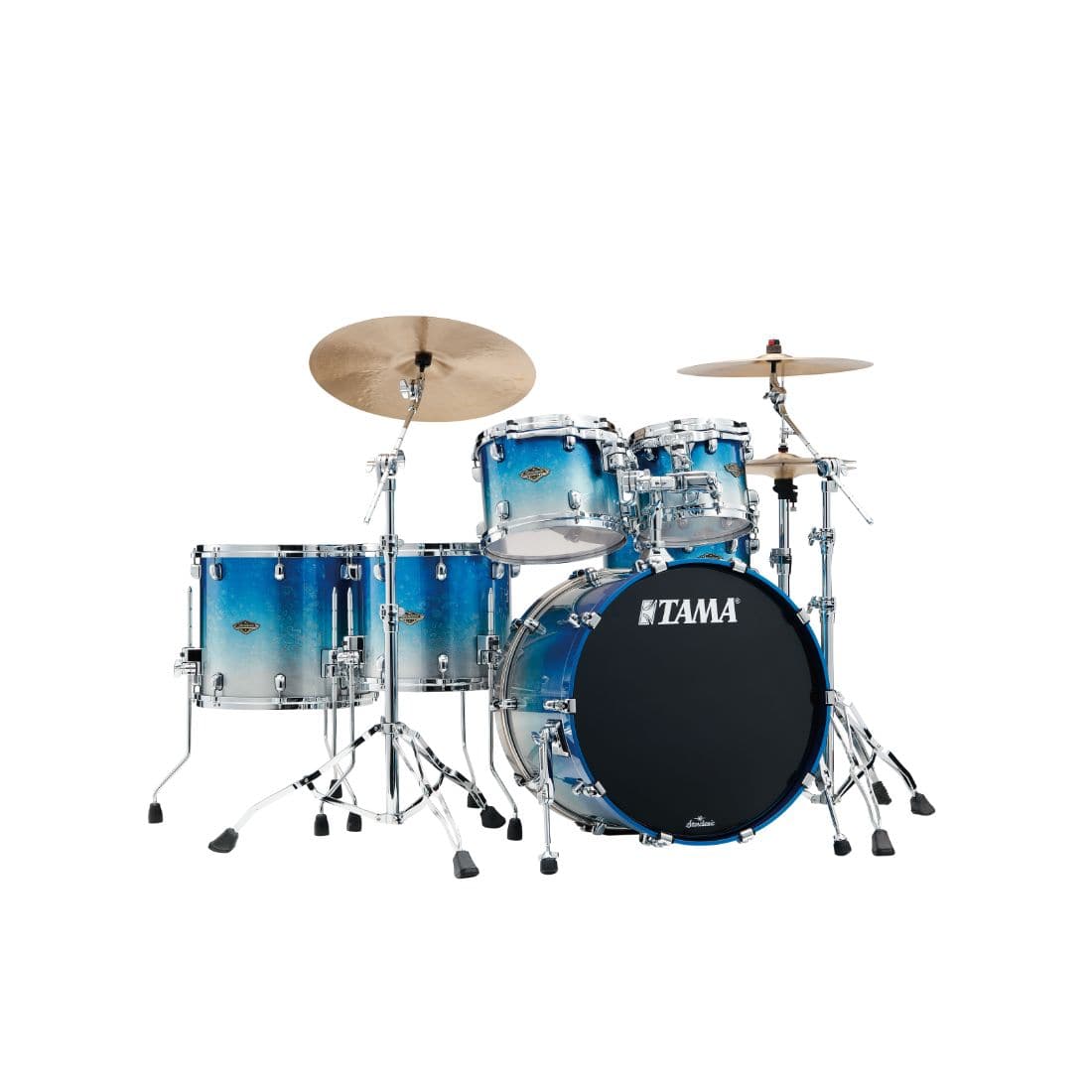 Tama Starclassic Walnut/Birch 5pc Drum Set w/22BD Molten Blue Ice Fade