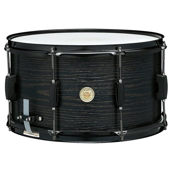 ☆damian様☆ ハンマー　ブラックウィドークリア　14ポンド　プラグ済 Tama Woodworks 14x8 Snare Drum Black Oak Wrap