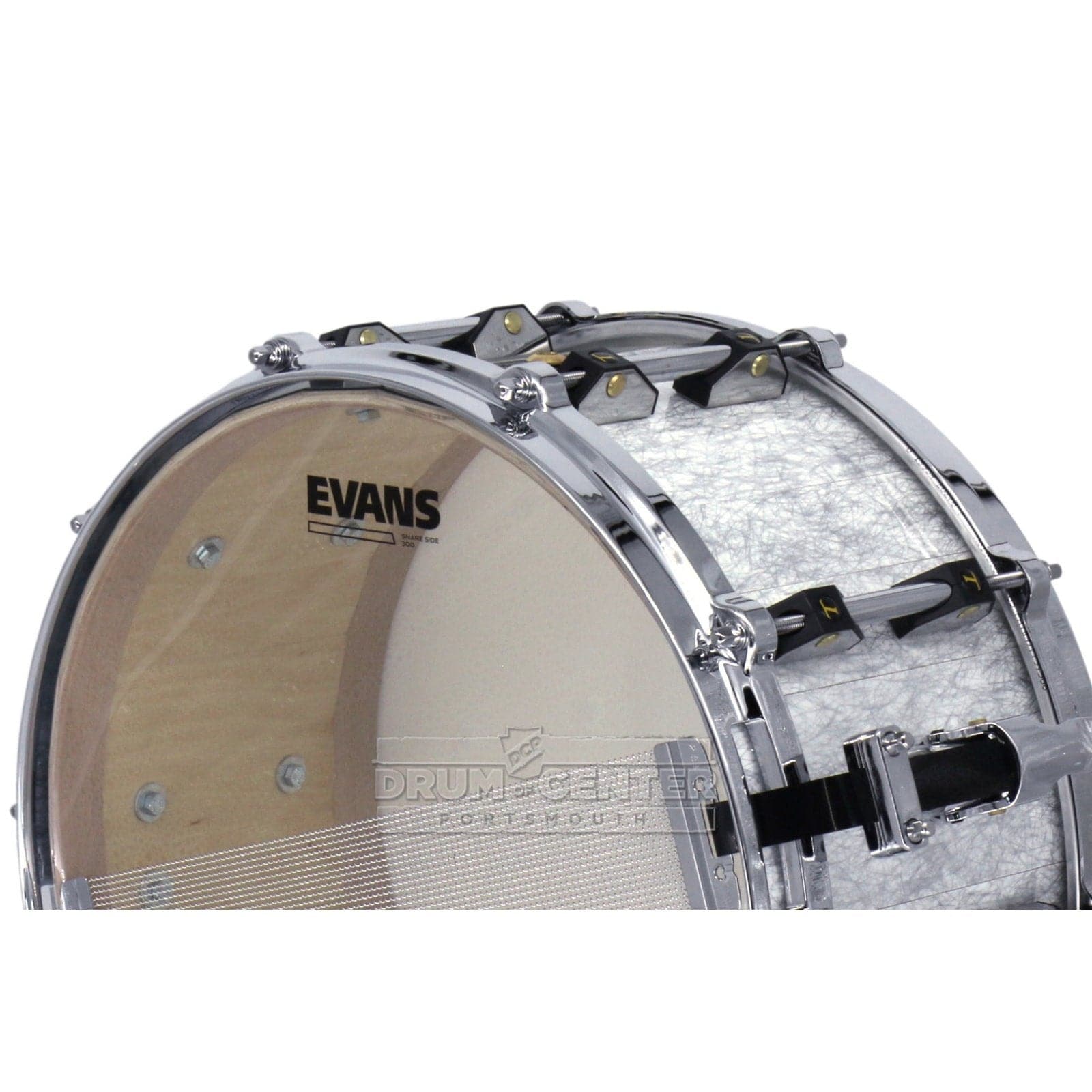 Tamburo Opera Series Stave Snare Drum 14x6.5 Fantasy White