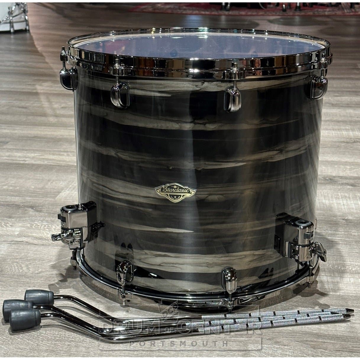 Tama Starclassic Walnut/Birch Floor Tom 18x16 Lacquered Charcoal Oyster