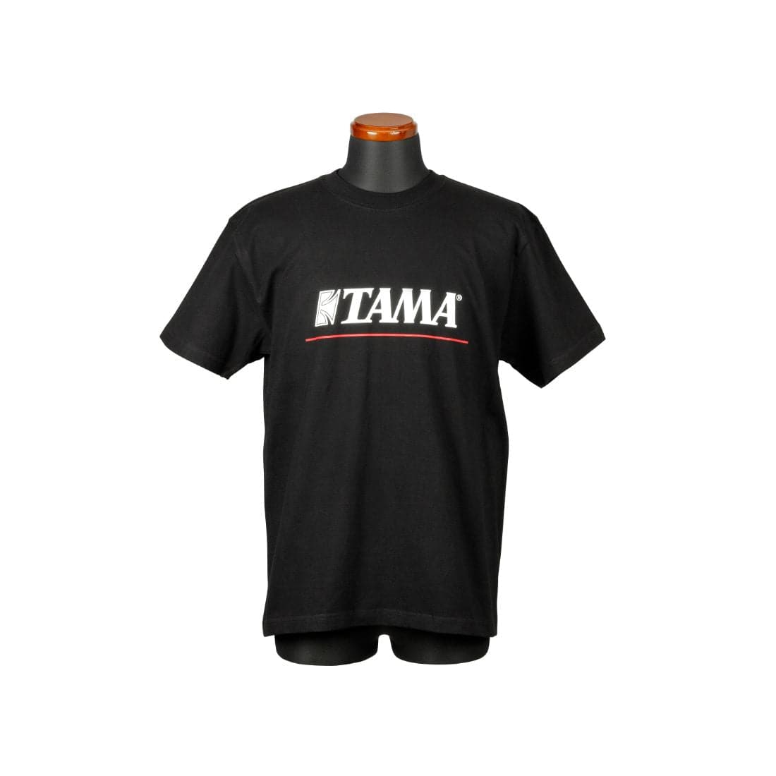 Tama Logo T-shirt Black w/ Red Line Small