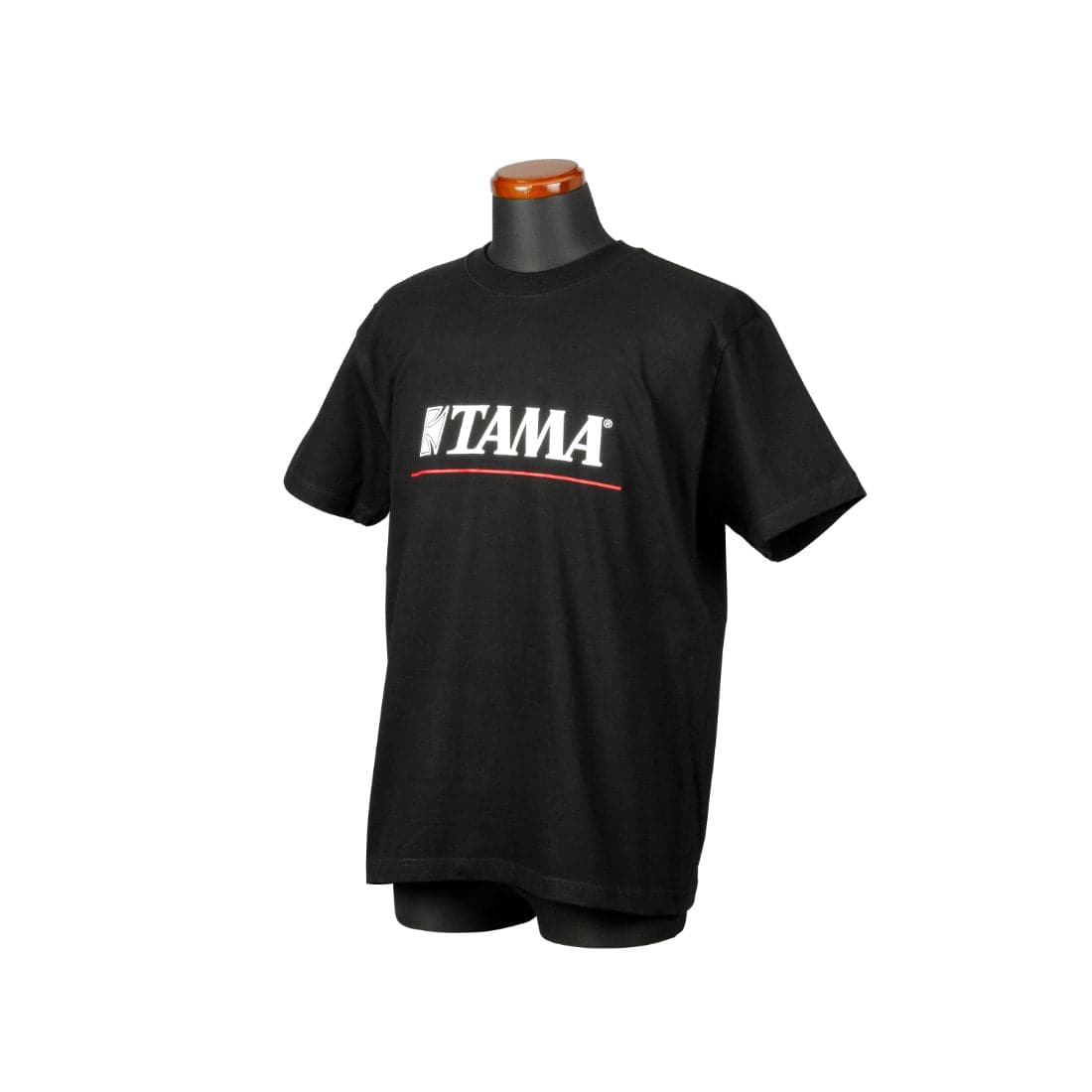 Tama Logo T-shirt Black w/ Red Line Small