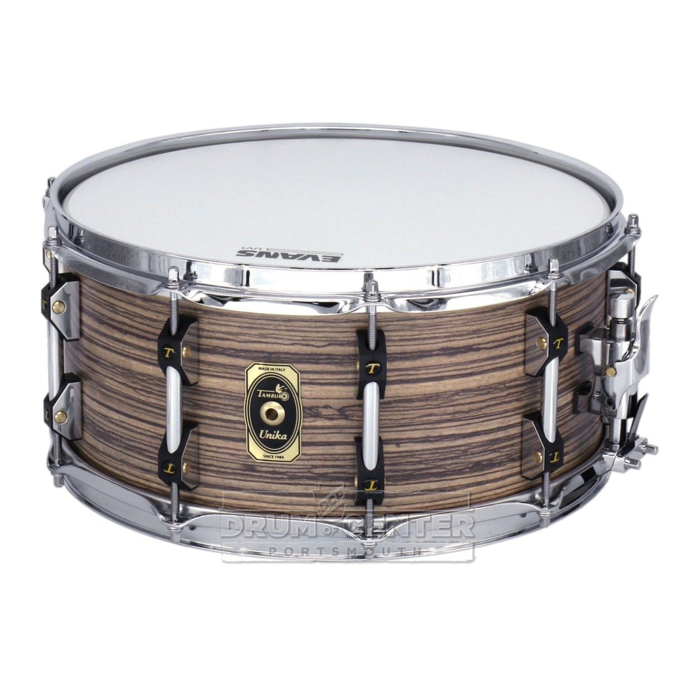 Tamburo Unika Series Snare Drum 14x6.5 Zebrano