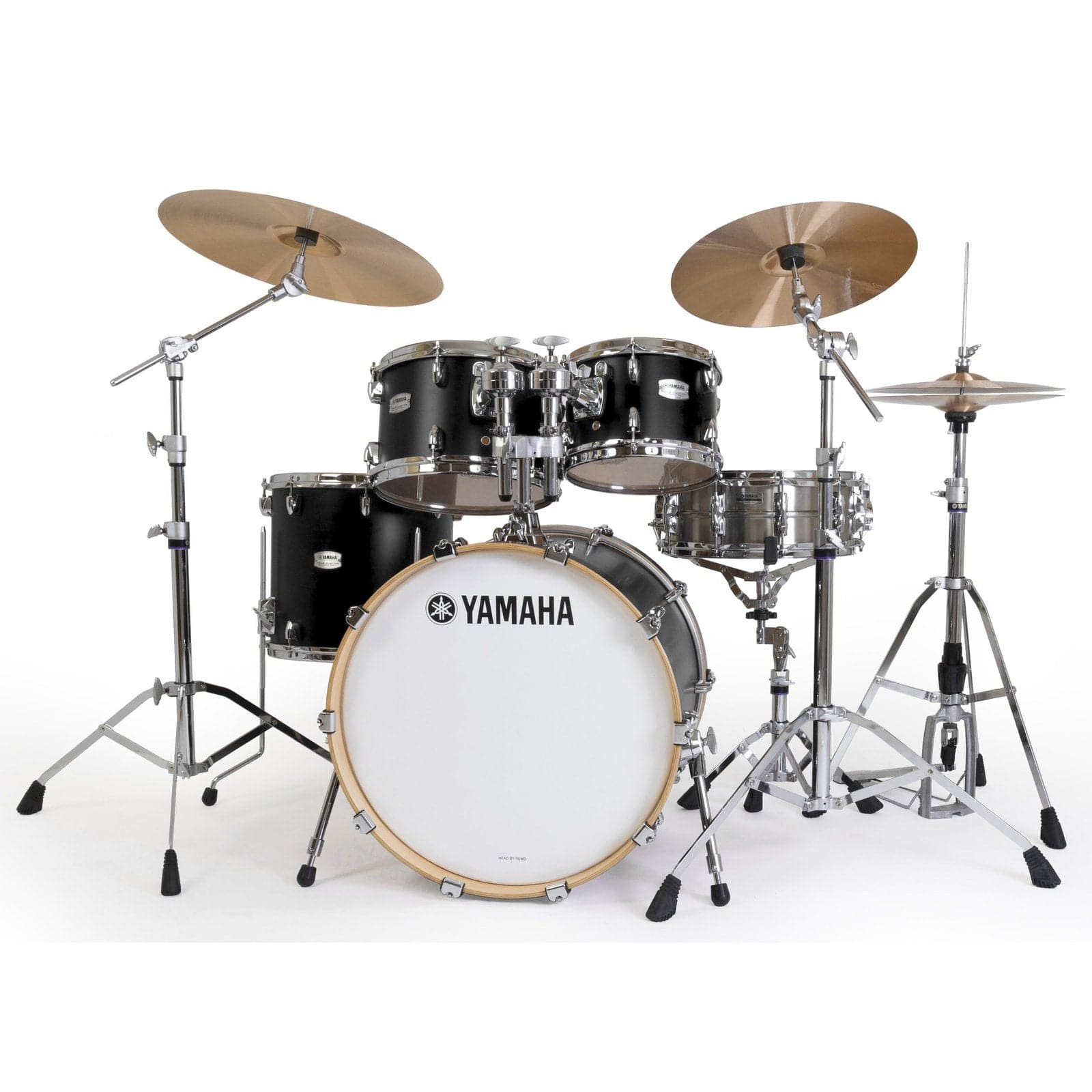 Yamaha Tour Custom Maple 4pc Drum Set 20/10/12/14 Licorice Satin