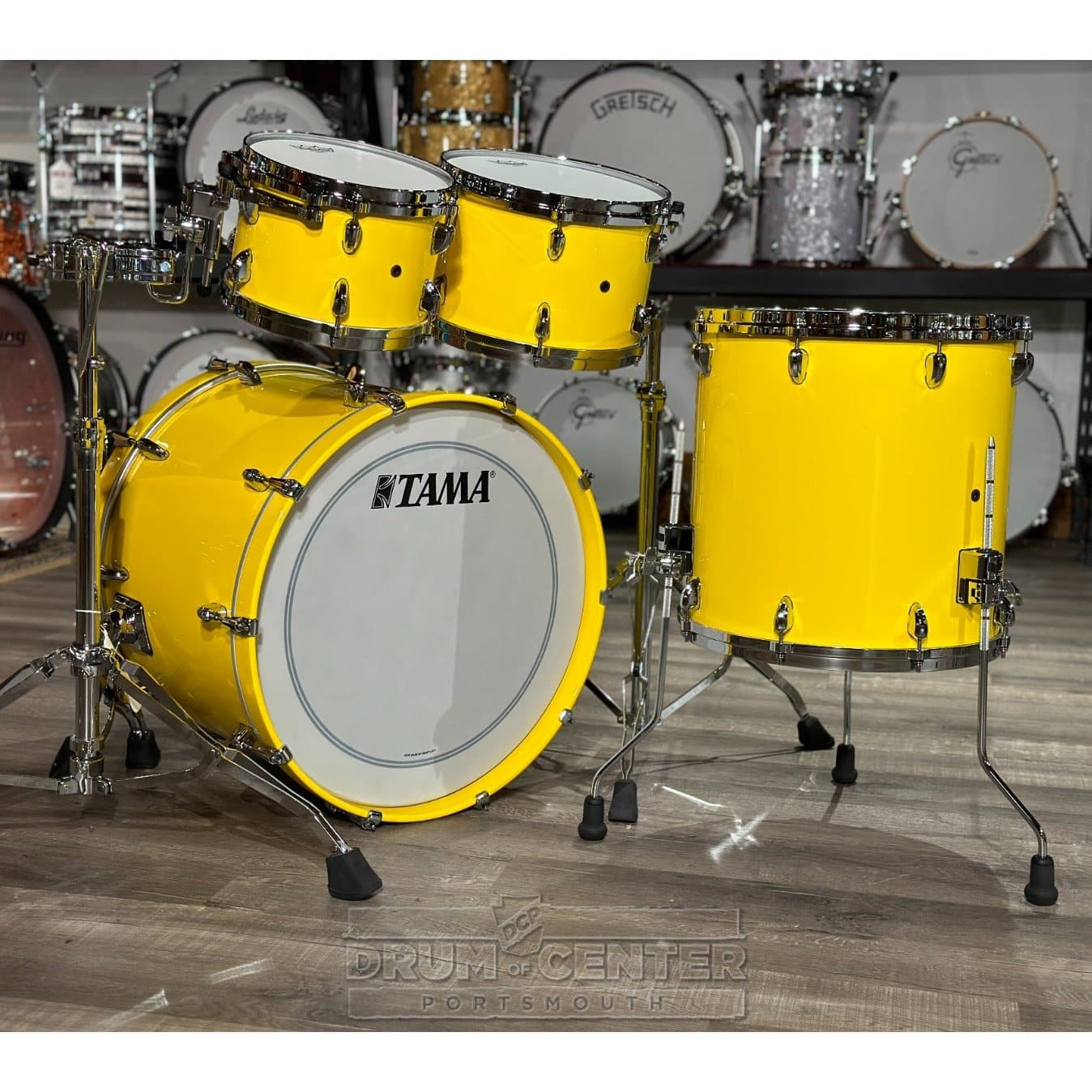 Tama TW42RZSSYL Star Walnut 4pc Drum Set w/22bd Sunny Yellow Lacquer