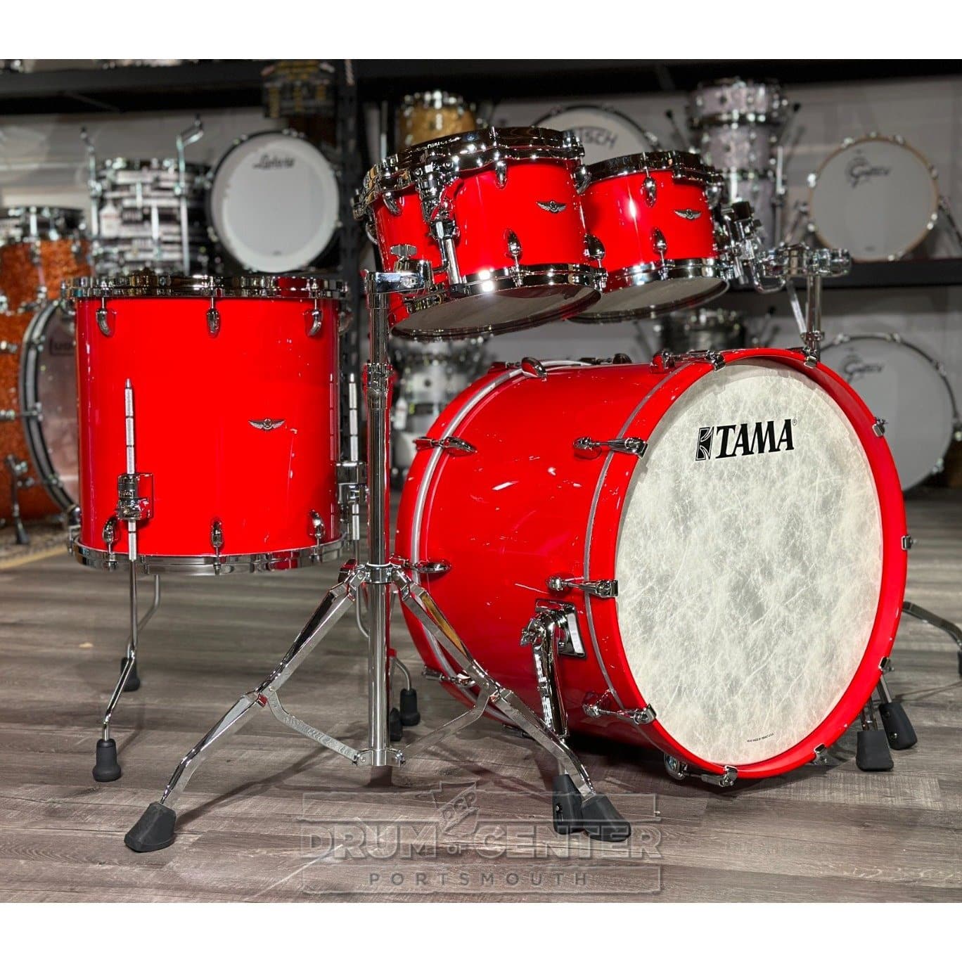 Tama TW42RZSSDR Star Walnut 4pc Drum Set w/22bd Solid Candy Red