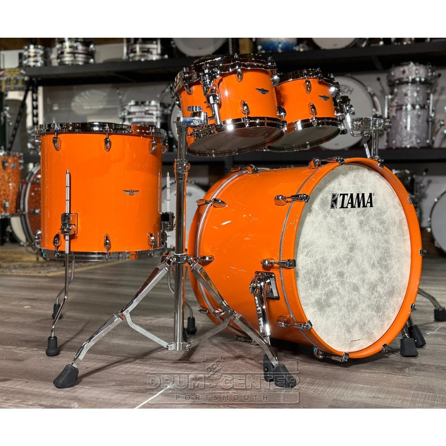 Tama TW42RZSAMO Star Walnut 4pc Drum Set w/22bd Atomic Orange