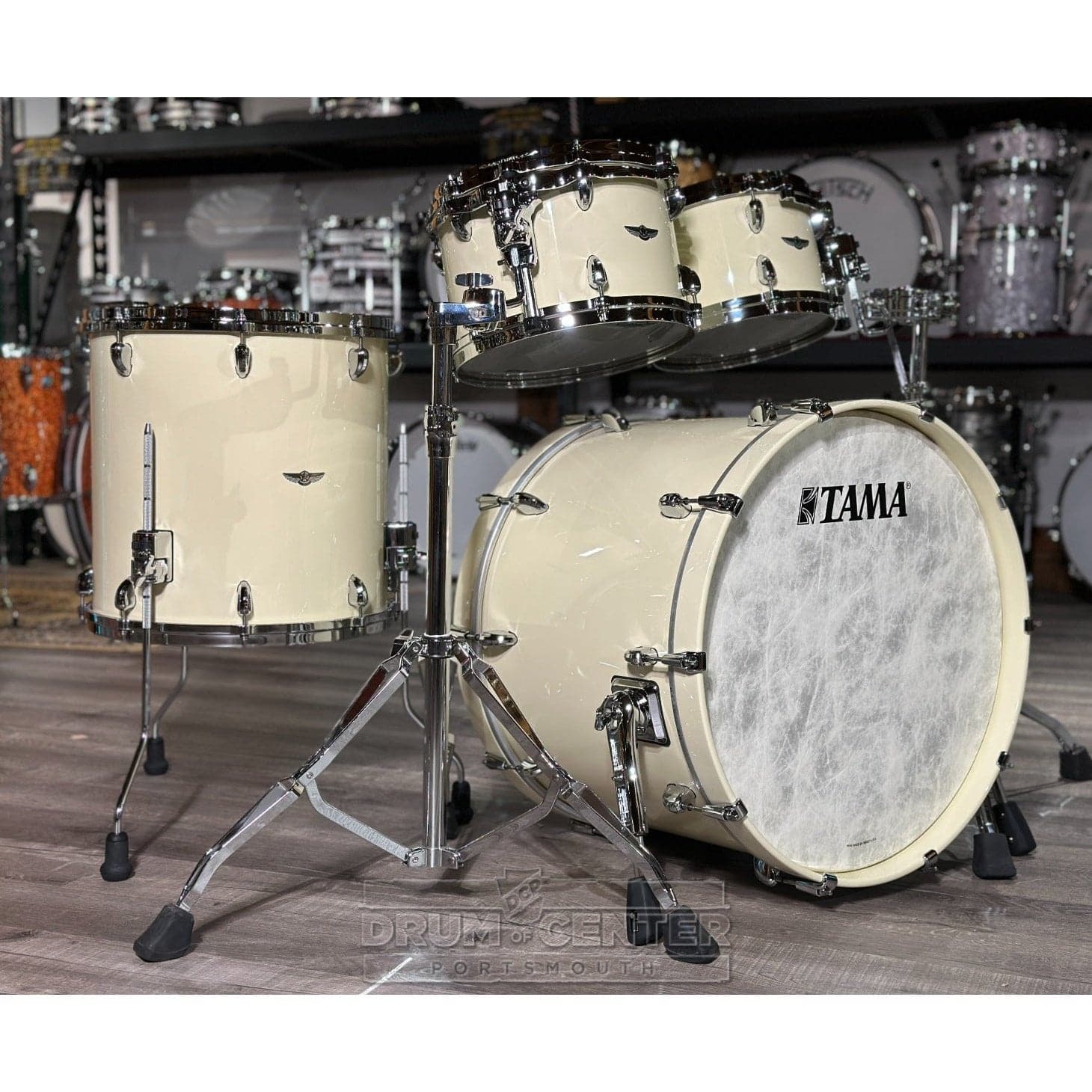 Tama TW42RZSATW Star Walnut 4pc Drum Set w/22bd Antique White
